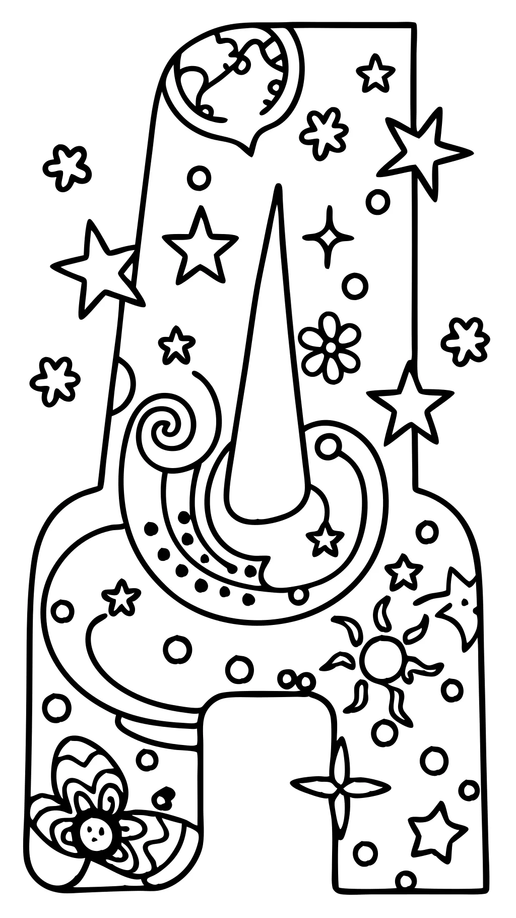 letter coloring page